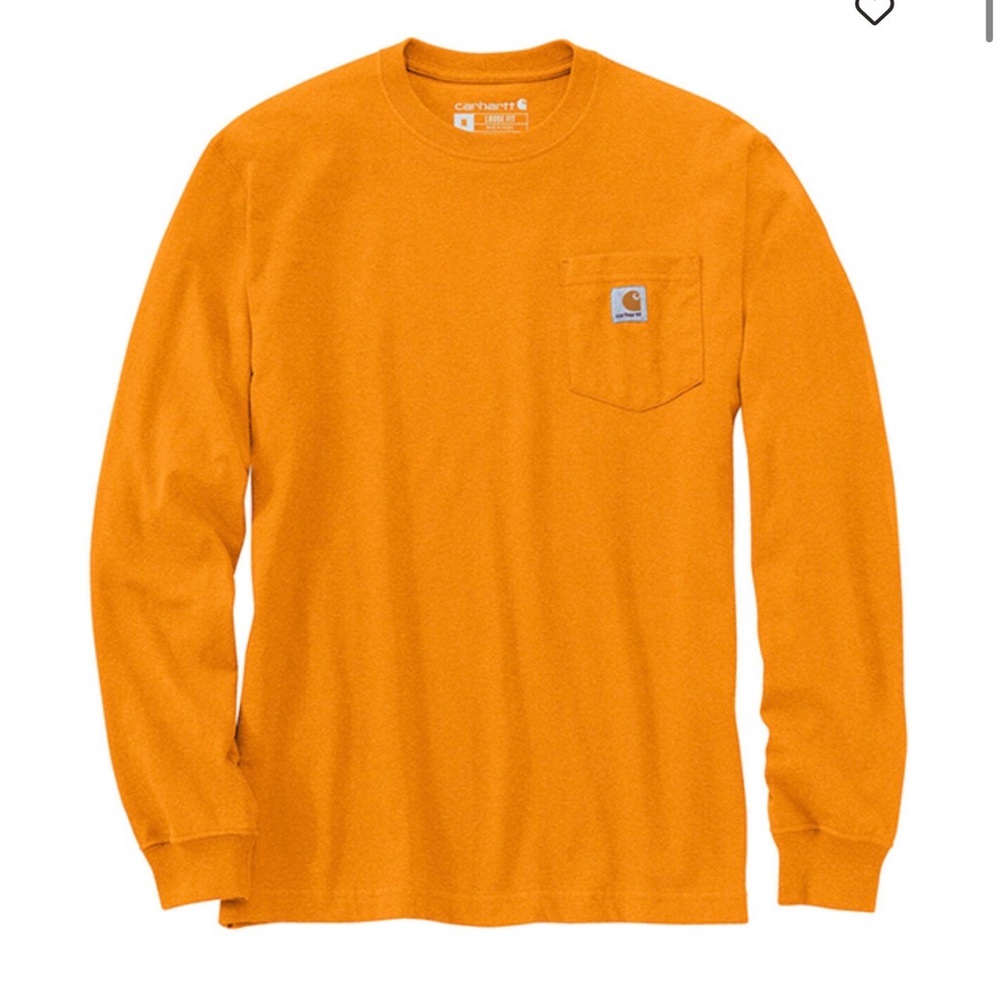 NWT- Carhartt Men's Loose Fit Heavyweight Long Sleeve Pocket T-shirt